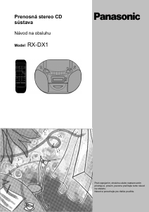 Návod Panasonic RX-DX1 Stereo súprava