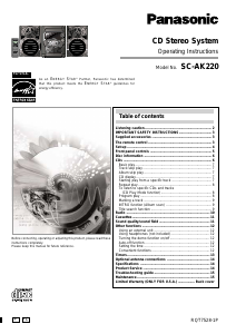 Manual Panasonic SC-AK220 Stereo-set