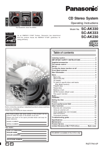 Manual Panasonic SC-AK230 Stereo-set