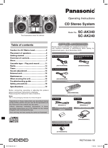 Handleiding Panasonic SC-AK240 Stereoset