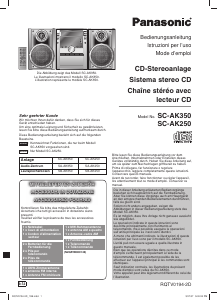 Manuale Panasonic SC-AK250 Stereo set