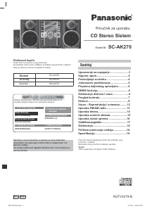 Priručnik Panasonic SC-AK27 Stereo komplet