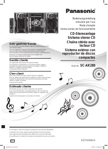 Manual de uso Panasonic SC-AK28 Set de estéreo