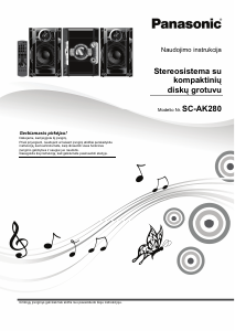 Vadovas Panasonic SC-AK28 Stereofoninis rinkinys