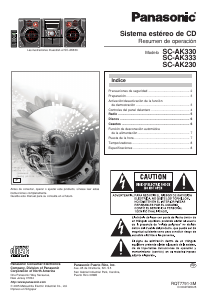 Manual de uso Panasonic SC-AK333 Set de estéreo