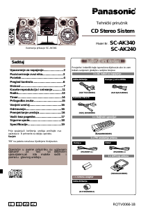 Priručnik Panasonic SC-AK340 Stereo komplet