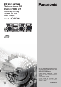 Manuale Panasonic SC-AK630 Stereo set