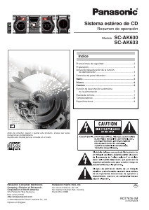 Manual de uso Panasonic SC-AK633 Set de estéreo