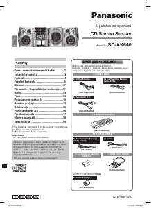 Priručnik Panasonic SC-AK640 Stereo komplet