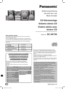 Manuale Panasonic SC-AK750 Stereo set