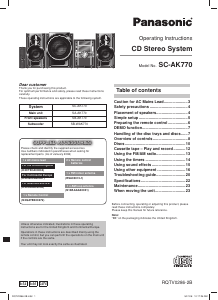 Manual Panasonic SC-AK770 Stereo-set