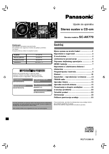 Priručnik Panasonic SC-AK770 Stereo komplet