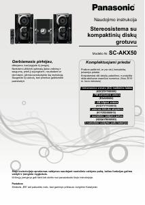 Vadovas Panasonic SC-AKX50 Stereofoninis rinkinys