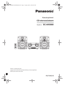 Kasutusjuhend Panasonic SC-AKX660 Stereokomplekt