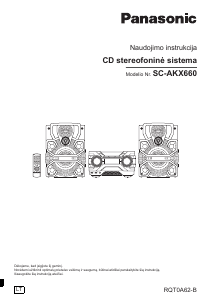 Vadovas Panasonic SC-AKX660 Stereofoninis rinkinys