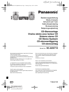 Bruksanvisning Panasonic SC-AKX710E Stereoanläggning