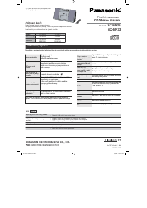 Priručnik Panasonic SC-EN33 Stereo komplet