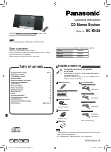 Handleiding Panasonic SC-EN38 Stereoset