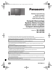Bedienungsanleitung Panasonic SC-HC195 Stereoanlage