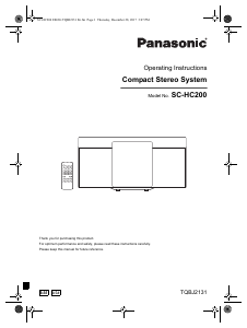 Manual Panasonic SC-HC20 Stereo-set