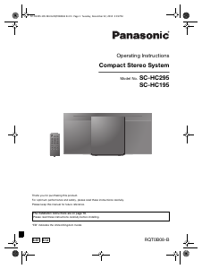 Manual Panasonic SC-HC295EG Stereo-set