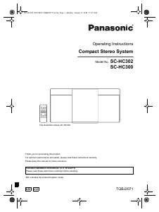 Manual Panasonic SC-HC302 Stereo-set