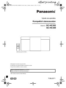 Priručnik Panasonic SC-HC302 Stereo komplet