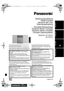 Manuale Panasonic SC-HC410EG Stereo set