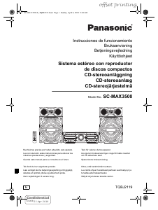 Bruksanvisning Panasonic SC-MAX3500 Stereoanläggning