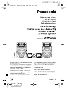 Bedienungsanleitung Panasonic SC-MAX3500 Stereoanlage
