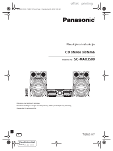 Vadovas Panasonic SC-MAX3500 Stereofoninis rinkinys