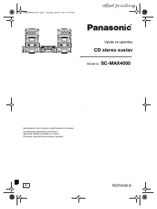 Priručnik Panasonic SC-MAX4000 Stereo komplet