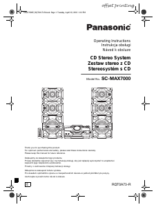 Manuál Panasonic SC-MAX7000 Stereo souprava