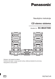 Vadovas Panasonic SC-MAX7000 Stereofoninis rinkinys