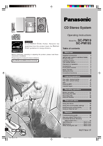 Manual Panasonic SC-PM19 Stereo-set