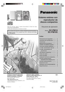 Manual de uso Panasonic SC-PM193 Set de estéreo