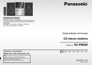 Rokasgrāmata Panasonic SC-PM200 Mūzikas centrs