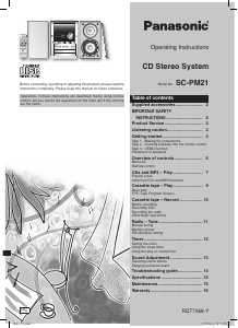 Handleiding Panasonic SC-PM21 Stereoset