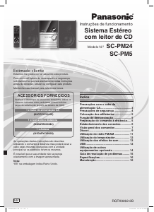 Manual Panasonic SC-PM24 Aparelho de som