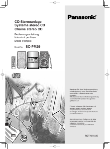 Bedienungsanleitung Panasonic SC-PM29 Stereoanlage