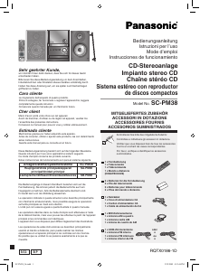 Manual de uso Panasonic SC-PM38 Set de estéreo
