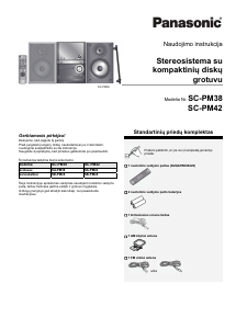 Vadovas Panasonic SC-PM42 Stereofoninis rinkinys