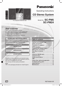 Handleiding Panasonic SC-PM5 Stereoset