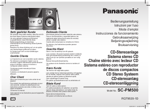 Bedienungsanleitung Panasonic SC-PM500 Stereoanlage