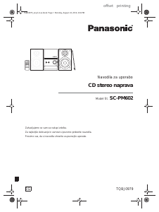 Priročnik Panasonic SC-PM602 Stereo komplet