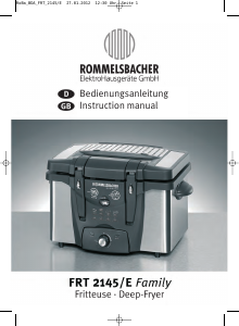 Bedienungsanleitung Rommelsbacher FRT 2145-E Fritteuse