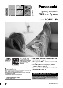 Manual Panasonic SC-PM71SD Stereo-set