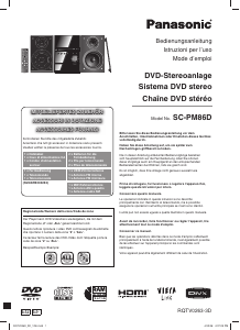 Manuale Panasonic SC-PM86D Stereo set