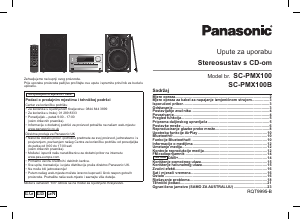 Priručnik Panasonic SC-PMX100BEG Stereo komplet