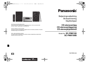 Bruksanvisning Panasonic SC-PMX100BEG Stereoanläggning